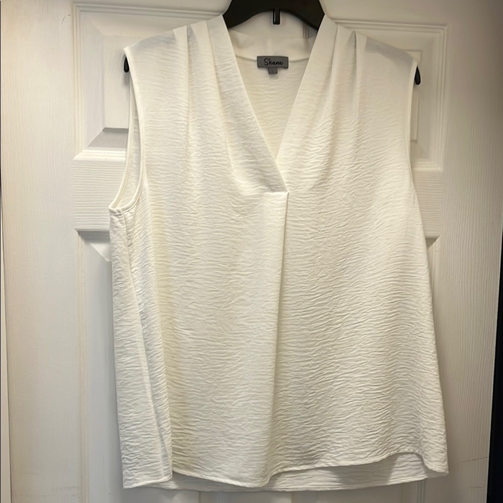 White Sleeveless Relaxed Blouse